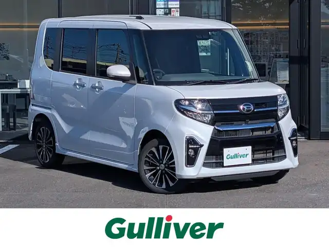 ダイハツ タント カスタム RS 福井県 2019(令1)年 3.5万km シャイニングホワイトパール フルタイム4WD/カーオーディオ（FH-4400）/・（FM/AM/CD/USB/AUX）/両側パワースライドドア/スマートアシスト/車線逸脱抑制制御機能/アダプティブクルーズコントロール/スマートパノラマパーキングアシスト/前席シートヒーター/D席ロングスライド/ビルトインETC/ドライブレコーダー/レーダー探知機（GWR83sd）/純正ラバーフロアマット/オートLEDライト/電動格納ウィンカーミラー/フロントフォグランプ/オートマチックハイビーム/純正15インチAW/スマートキー