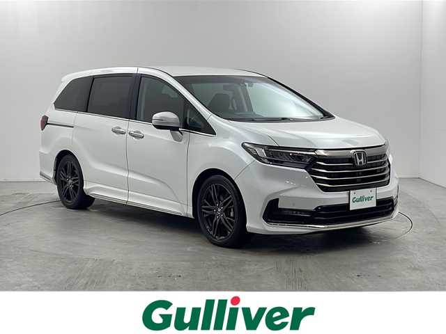 ホンダ オデッセイ ハイブリッド e:HEVアブソルート EX 栃木県 2021(令3)年 3.5万km プラチナホワイトパール 純正ナビ/(BT/AM/FM/CD/DVD/フルセグ）/全周囲カメラ/ホンダセンシング/・レーダークルーズコントロール/・車線逸脱警報/・プリクラッシュブレーキ/・ブラインドスポットモニター/・パーキングセンサー警報/・踏み間違い衝突軽減/D/N席パワーシート/電動リアゲート/両側パワースライドドア/ステアリングスイッチ/電動格納ミラー/プッシュスタート/スマートキー/保証書/取扱説明書/スペアキー
