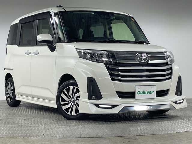 トヨタ ルーミー カスタムG 神奈川県 2023(令5)年 0.3万km パールホワイトⅢ モデリスタエアロ【フロント/サイド/リアアンダー】/純正7型SDナビゲーション【NSZT-W66T】/フルセグ　SDREC　CD DVD　Bluetooth/両側電動スライドドア【サンシェード】/スマートアシスト/衝突回避支援ブレーキ/誤発進抑制機能/車線逸脱警報/ふらつき警報/アダブティブクルーズコントロール/標識認識機能/ハイビームアシスト/前後ソナー/アイドリングストップ/純正ビルトインETC/社外前後ドライブレコーダー/TRC/革巻きステアリング/ステアリングスイッチ/電動パーキングブレーキ/オートブレーキホールド/プッシュスタート/スマートキー/LEDヘッドランプ/LEDフロントフォグランプ/LEDライン/純正14インチアルミホイール/電格ウインカーミラー