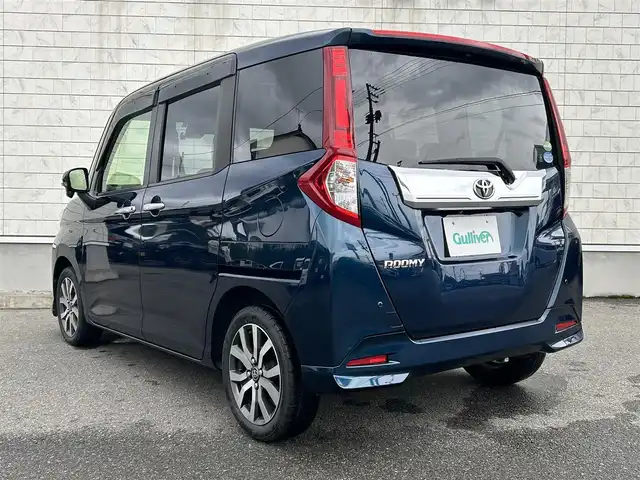 トヨタ ルーミー カスタムG－T 山形県 2017(平29)年 6.9万km レーザーブルークリスタルシャイン 社外ナビ/バックカメラ/ETC/両側パワースライドドア/衝突回避支援ブレーキ機能/純正１５インチアルミホイール/フルセグＴＶ/ＬＥＤヘッドライト/ドライブレコーダー/シートヒーター/スマートキー