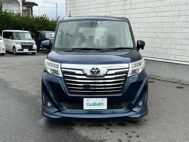 トヨタ ルーミー カスタムG－T 山形県 2017(平29)年 6.9万km レーザーブルークリスタルシャイン 社外ナビ/バックカメラ/ETC/両側パワースライドドア/衝突回避支援ブレーキ機能/純正１５インチアルミホイール/フルセグＴＶ/ＬＥＤヘッドライト/ドライブレコーダー/シートヒーター/スマートキー