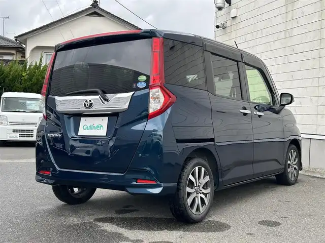 トヨタ ルーミー カスタムG－T 山形県 2017(平29)年 6.9万km レーザーブルークリスタルシャイン 社外ナビ/バックカメラ/ETC/両側パワースライドドア/衝突回避支援ブレーキ機能/純正１５インチアルミホイール/フルセグＴＶ/ＬＥＤヘッドライト/ドライブレコーダー/シートヒーター/スマートキー