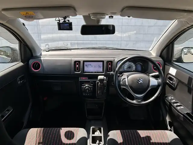 スズキ アルト ターボRS 茨城県 2015(平27)年 8万km ブルーイッシュブラックパール3 レーダーブレーキサポート/社外ナビ/　　CD/DVD/ワンセグ/MSV/バックカメラ/HIDオートライト/シートヒーター/純正15インチアルミホイール/パドルシフト/アイドリングストップ/スマートキー/ETC