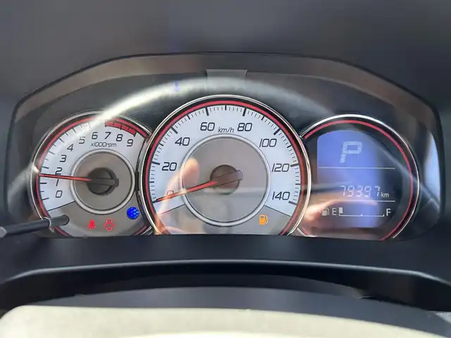 スズキ アルト ターボRS 茨城県 2015(平27)年 8万km ブルーイッシュブラックパール3 レーダーブレーキサポート/社外ナビ/　　CD/DVD/ワンセグ/MSV/バックカメラ/HIDオートライト/シートヒーター/純正15インチアルミホイール/パドルシフト/アイドリングストップ/スマートキー/ETC