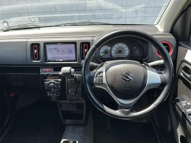 スズキ アルト ターボRS 茨城県 2015(平27)年 8万km ブルーイッシュブラックパール3 レーダーブレーキサポート/社外ナビ/　　CD/DVD/ワンセグ/MSV/バックカメラ/HIDオートライト/シートヒーター/純正15インチアルミホイール/パドルシフト/アイドリングストップ/スマートキー/ETC