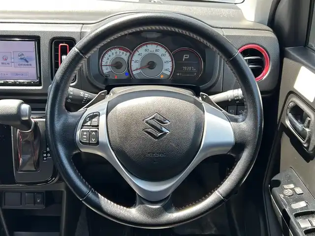 スズキ アルト ターボRS 茨城県 2015(平27)年 8万km ブルーイッシュブラックパール3 レーダーブレーキサポート/社外ナビ/　　CD/DVD/ワンセグ/MSV/バックカメラ/HIDオートライト/シートヒーター/純正15インチアルミホイール/パドルシフト/アイドリングストップ/スマートキー/ETC