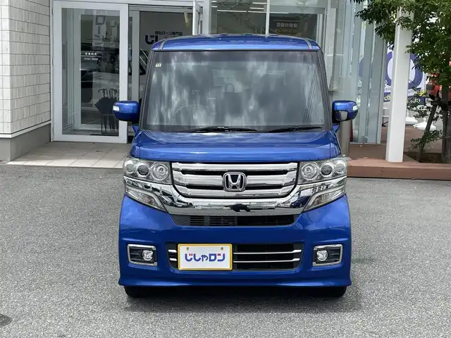 ホンダ Ｎ ＢＯＸ G ターボ Lパッケージ 山梨県 2016(平28)年 8.2万km ブリリアントスポーティブルーメタリック2トーン (株)IDOMが運営する【じしゃロン甲府店】の自社ローン専用車両になります。/こちらは現金またはオートローンご利用時の価格です。自社ローンご希望の方は別途その旨お申付け下さい/スマートキー２個/両側パワースライドドア/クルーズコントロール/パドルシフト/社外メモリーナビ・フルセグTV/CD・DVD・BTオーディオ/ビルトインETC/HIDオートライト/保証書・取説書