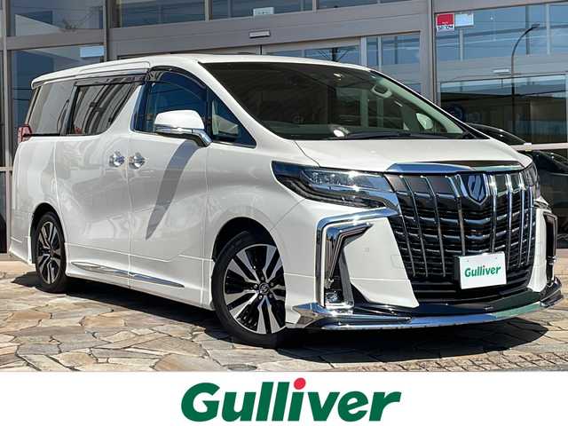 トヨタ アルファード S Cパッケージ 静岡県 2019(平31)年 4.7万km ホワイトパールクリスタルシャイン 【主要装備】/メーカーOPナビ　/JBLプレミアムサウンド　/モデリスタフルエアロ　/サンルーフ　/後席フリップダウンモニター　/アラウンドビューモニター　/3眼LEDヘッドライト　/LEDフォグ/両側パワースライドドア　/レーダークルーズコントロール/ステアリングスイッチ/ステアリングヒーター/前席シートヒーター＆ベンチレーション/前席パワーシート/後席パワーシート＆オットマン/純正18インチアルミホイール/プリクラッシュセーフティ/オートライト/オートマチックハイビーム/デジタルインナーミラー/ETC