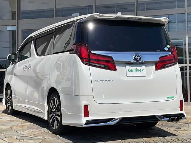 トヨタ アルファード S Cパッケージ 静岡県 2019(平31)年 4.7万km ホワイトパールクリスタルシャイン 【主要装備】/メーカーOPナビ　/JBLプレミアムサウンド　/モデリスタフルエアロ　/サンルーフ　/後席フリップダウンモニター　/アラウンドビューモニター　/3眼LEDヘッドライト　/LEDフォグ/両側パワースライドドア　/レーダークルーズコントロール/ステアリングスイッチ/ステアリングヒーター/前席シートヒーター＆ベンチレーション/前席パワーシート/後席パワーシート＆オットマン/純正18インチアルミホイール/プリクラッシュセーフティ/オートライト/オートマチックハイビーム/デジタルインナーミラー/ETC