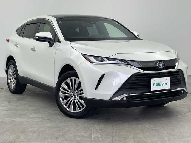 トヨタ ハリアー ハイブリッド Z 三重県 2021(令3)年 4.6万km ホワイトパールクリスタルシャイン 禁煙車　/純正１２．３インチナビ　/調光パノラマルーフ　/ＪＢＬ　/パノラミックビューモニター　/デジタルインナーミラー(録画機能付き)　/トヨタセーフティセンス　/衝突軽減ブレーキ/RCTA/RSA/レーダークルーズコントロール　/ブラインドスポットモニター　/ＨＵＤ/運転席パワーシート/ステアリングスイッチ/ビルトインETC2.0/前後クリアランスソナー/サイド/カーテンエアバッグ