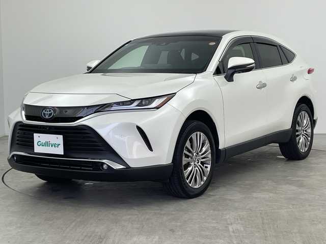 トヨタ ハリアー ハイブリッド Z 三重県 2021(令3)年 4.6万km ホワイトパールクリスタルシャイン 禁煙車　/純正１２．３インチナビ　/調光パノラマルーフ　/ＪＢＬ　/パノラミックビューモニター　/デジタルインナーミラー(録画機能付き)　/トヨタセーフティセンス　/衝突軽減ブレーキ/RCTA/RSA/レーダークルーズコントロール　/ブラインドスポットモニター　/ＨＵＤ/運転席パワーシート/ステアリングスイッチ/ビルトインETC2.0/前後クリアランスソナー/サイド/カーテンエアバッグ