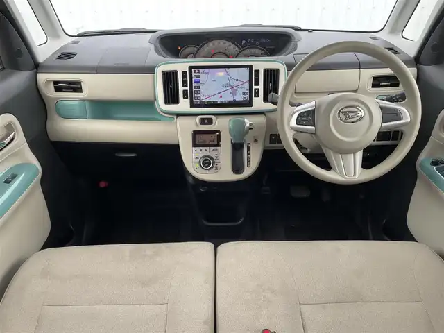 ダイハツ ムーヴ キャンバス G メイクアップ リミテッド　SAⅢ 福岡県 2019(平31)年 3.9万km パールホワイトⅢ/ファインミントメタリック 2トーン スマートアシスト/衝突軽減/レーンアシスト/純正ナビ（ＮＳＺＮ－Ｘ６９Ｄ）/フルセグTV/CD/DVD/BT/SD/HDMI/全周囲カメラ/両側パワースライドドア/ＬＥＤオートライト/オートハイビーム/アイドリングストップ/ＥＴＣ