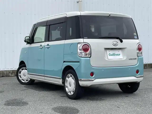 ダイハツ ムーヴ キャンバス G メイクアップ リミテッド　SAⅢ 福岡県 2019(平31)年 3.9万km パールホワイトⅢ/ファインミントメタリック 2トーン スマートアシスト/衝突軽減/レーンアシスト/純正ナビ（ＮＳＺＮ－Ｘ６９Ｄ）/フルセグTV/CD/DVD/BT/SD/HDMI/全周囲カメラ/両側パワースライドドア/ＬＥＤオートライト/オートハイビーム/アイドリングストップ/ＥＴＣ