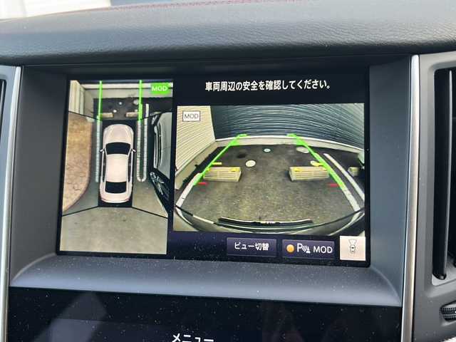 日産 スカイライン 400R 佐賀県 2023(令5)年 0.4万km スーパーブラック ワンオーナー/純正ナビ/Bluetooth/フルセグテレビ/CD/DVD/FM/AM/バックカメラ/全方位カメラ/オートライト/オートエアコン/プッシュスタート/パワーシート/シートメモリ/クルーズコントロール/純正アルミホイール/純正フロアマット/ETC/スマートキー/スペアキー/シートヒーター/ステアリングリモコン/パドルシフト/保証書/取扱説明書