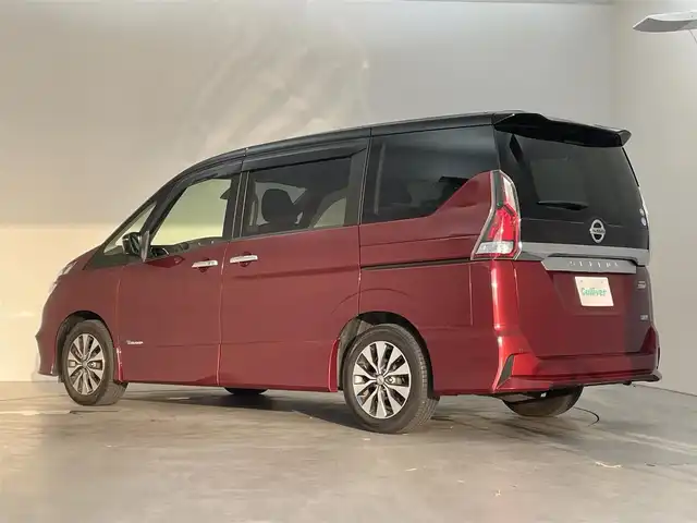 日産 セレナ ハイウェイスター 埼玉県 2017(平29)年 3.8万km マルーンレッド 2トーン 純正9型SDナビゲーション【MM516D-L】/AM FM フルセグ Bluetooth CD DVD/アラウンドビューモニター/純正11型フリップダウンモニター/両側パワースライドドア/ハンズフリーオートスライドドア/ビルトインETC/前方ドライブレコーダー/アイドリングストップ/車線逸脱警報/エマージェンシーブレーキ/標識検知機能/コーナーセンサー/ふらつき警報機能/純正フロアマット/LEDヘッドライト/オートライト/スマートキー/スペアキー