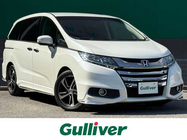ホンダ オデッセイ アブソルート・Xホンダセンジング 千葉県 2017(平29)年 4.9万km ホワイトオーキッドパール 純正7インチメモリナビ/(フルセグTV/CD/DVD/AM/FM)/両側パワースライドドア/前後ドライブレコーダー/黒ハーフレザーシート/レーダークルーズコントロール/パドルシフト/ビルトインETC/バックカメラ/D席パワーシート/オートライト/純正アルミホイール/LEDフォグランプ/スペアキー/スマートキー