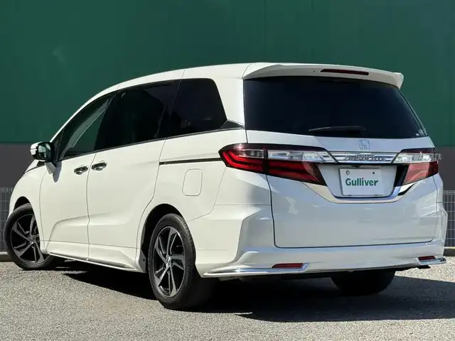 ホンダ オデッセイ アブソルート・Xホンダセンジング 千葉県 2017(平29)年 4.9万km ホワイトオーキッドパール 純正7インチメモリナビ/(フルセグTV/CD/DVD/AM/FM)/両側パワースライドドア/前後ドライブレコーダー/黒ハーフレザーシート/レーダークルーズコントロール/パドルシフト/ビルトインETC/バックカメラ/D席パワーシート/オートライト/純正アルミホイール/LEDフォグランプ/スペアキー/スマートキー