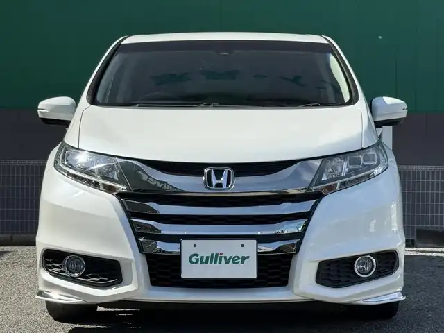 ホンダ オデッセイ アブソルート・Xホンダセンジング 千葉県 2017(平29)年 4.9万km ホワイトオーキッドパール 純正7インチメモリナビ/(フルセグTV/CD/DVD/AM/FM)/両側パワースライドドア/前後ドライブレコーダー/黒ハーフレザーシート/レーダークルーズコントロール/パドルシフト/ビルトインETC/バックカメラ/D席パワーシート/オートライト/純正アルミホイール/LEDフォグランプ/スペアキー/スマートキー