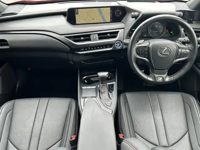 レクサス ＵＸ 250h Fスポーツ 愛媛県 2019(令1)年 6.8万km マダーレッド メーカーオプション純正ナビ/BT/AM・FM/CD/DVD/フルセグTV/サンルーフ/ETC2.0/全方位カメラ/ドライブレコーダー/D席+N席パワーシート・シートヒーター/ステアリングヒーター/パドルシフト/フォグランプ/追従型クルーズコントロール/ブラインドスポットモニター/ヘッドアップディスプレイ/純正アルミホイール/純正フロアマット