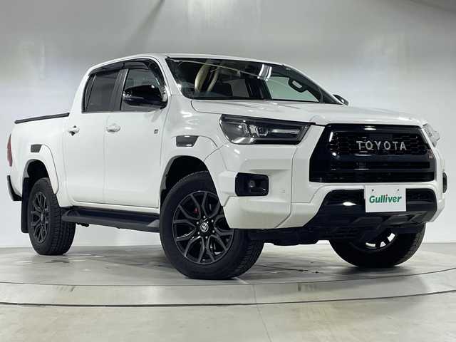 トヨタ ハイラックス 神奈川県 2023(令5)年 3.7万km 白 純正8インチナビ/全周囲カメラ/LEDライト/ETC/追従クルーズコントローラ/スマートキー/スペアキー/純正18インチAW/ターボ/純正フロアマット/ハーフレザーシート/アイドリングストップ/シートリフター/プッシュスタート/フォグランプ/オートライト/ウィンカーミラー/電動格納ミラー/カーテンエアバック/パーキングアシスト/衝突軽減システム/レーンアシスト/盗難防止装置/横滑り防止装置/車線逸脱警報/取扱説明書/保証書