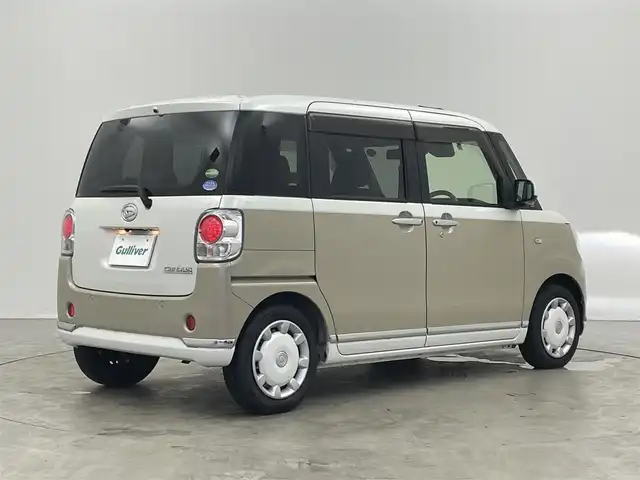 ダイハツ ムーヴ キャンバス G メイクアップ SA Ⅲ 埼玉県 2018(平30)年 1.4万km パールホワイトⅢ/ナチュラルベージュマイカメタリック 2トーン 純正８インチナビ　パノラマモニター　ワンオーナー　ＥＴＣ　ドライブレコーダー　ＨＤＭＩ　ＬＥＤライト　スマートアシスト３　誤発進抑制機能　シートヒーター　地デジフルセグ　両側パワースライドドア