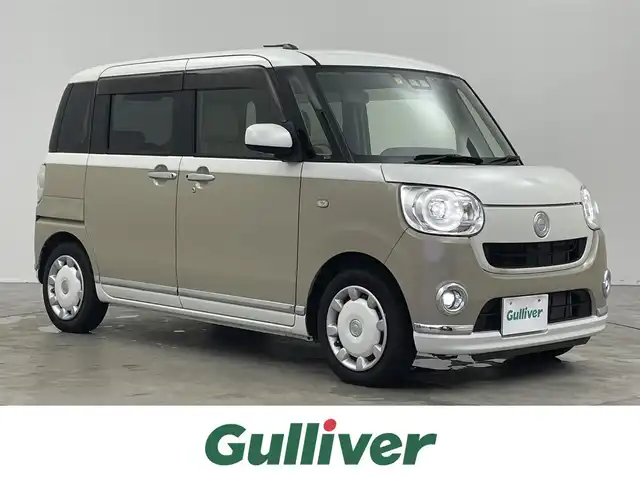 ダイハツ ムーヴ キャンバス G メイクアップ SA Ⅲ 埼玉県 2018(平30)年 1.4万km パールホワイトⅢ/ナチュラルベージュマイカメタリック 2トーン 純正８インチナビ　パノラマモニター　ワンオーナー　ＥＴＣ　ドライブレコーダー　ＨＤＭＩ　ＬＥＤライト　スマートアシスト３　誤発進抑制機能　シートヒーター　地デジフルセグ　両側パワースライドドア