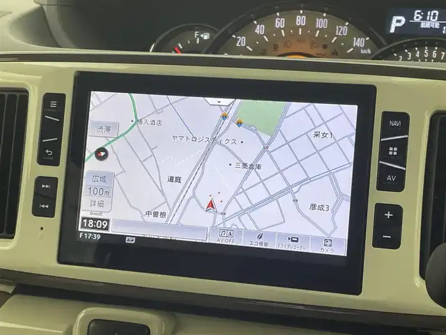 ダイハツ ムーヴ キャンバス G メイクアップ SA Ⅲ 埼玉県 2018(平30)年 1.4万km パールホワイトⅢ/ナチュラルベージュマイカメタリック 2トーン 純正８インチナビ　パノラマモニター　ワンオーナー　ＥＴＣ　ドライブレコーダー　ＨＤＭＩ　ＬＥＤライト　スマートアシスト３　誤発進抑制機能　シートヒーター　地デジフルセグ　両側パワースライドドア