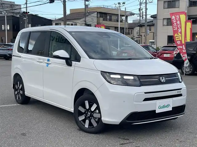 ホンダ フリード ハイブリット e:HEV AIR EX 石川県 2025(令7)年 0.1千km パール 登録済未使用車/4WD/ハイブリット/純正9型ナビ/フルセグTV/バックカメラ/LEDヘッドライト/両側パワースライドドア/ホンダセンシング/レーダークルーズ/スマートキー/プッシュスタート/保証書