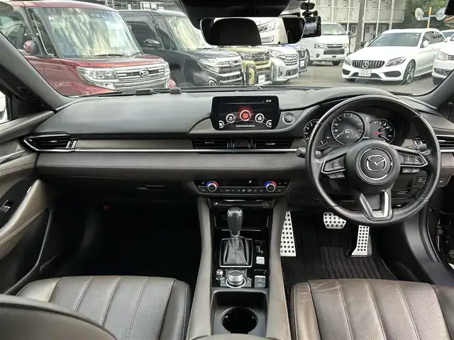 マツダ マツダ６セダン 25S Lパッケージ 愛知県 2019(令1)年 5.6万km マシーングレープレミアムM スマートキー/プッシュスタート/純正ナビ/フルセグTV/BT/USB /BOSEサウンドシステム/アラウンドビューモニター/ETC/純正19インチAW/レーンキープアシスト/スマートブレーキサポート/ブラインドスポットモニター/レーダークルーズコントロール/レザーシート/前席パワーシート（D席メモリー付き）/前席シートヒーター/エアシート/ハンドルヒーター/前後ドライブレコーダー/電動リアサンシェード/オートライト/純正フロアマット/LEDヘッドライト/取説、保証書