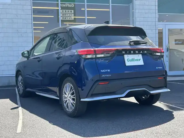 日産 ノート オーテック 静岡県 2021(令3)年 1.2万km オーロラフレアブルーパール /スーパーブラック 2トーン 純正ナビ/　（フルセグTV/Bluetooth/CD）/エマージェンシーブレーキ/電動パーキングブレーキ/オートブレーキホールド/前後コーナーセンサー/バックカメラ/前後ドライブレコーダー/ビルトインETC/プッシュスタート/スマートキー/スペアキー