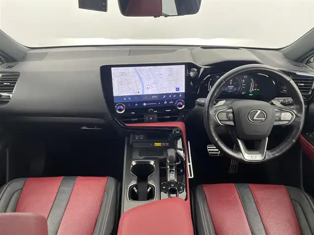 レクサス ＮＸ 350h Fスポーツ 大分県 2022(令4)年 3.7万km ホワイトノーヴァガラスフレーク パノラマルーフ/前後ドライブレコーダー/純正ナビ/・AM/FM/USB/Bluetooth/フルセグTV/・AppleCarPlay/AndroidAuto/Miracast/パノラミックビューモニター(床下透過表示機能付)/レクサスセーフティシステム/・プリクラッシュセーフティ/・レーンディパーチャーアラート/レーントレーシングアシスト/・レーンチェンジアシスト/フロントクロストラフィックアラート/・アダプティブハイビームシステム/・レーダークルーズコントロール(全車速追従機能付)/・ロードサインアシスト/発進遅れ告知機能/ドライバー異常時対応システム/・プロアクティブドライビングアシスト/ブラインドスポットモニター/前席パワーシート/シートヒーター/シートベンチレーション/三眼フルLEDヘッドランプ（ロー・ハイビーム）/LEDコーナリングランプ/純正ビルトインETC2.0