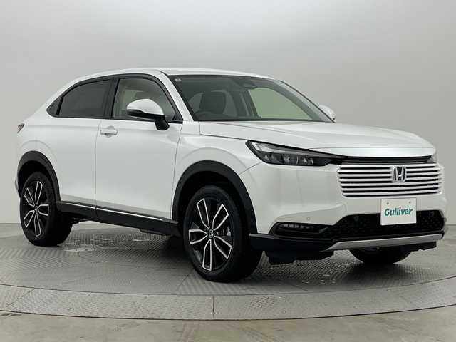 ホンダ ヴェゼル ハイブリッド e:HEV Z 新潟県 2025(令7)年 0.1千km プラチナホワイトパール 4WD/ホンダセンシング/Honda CONNECTディスプレー/　　フルセグ/BT/AppleCarPlay/AndroidAuto/バックカメラ/パワーバックドア/レーダークルーズコントロール/LEDオートライト/ハーフレザーシート/シートヒーター/純正18インチアルミホイール/ステアリングスイッチ/ステアリングヒーター/置くだけ充電/BSM/TypeCポート/パドルシフト/スマートキー/ビルトインETC2.o