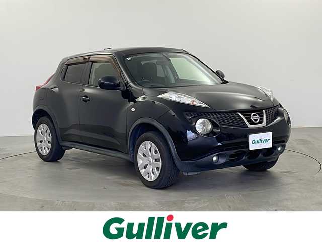 日産 ジューク 15RX タイプV 栃木県 2012(平24)年 7.6万km サファイアブラック 社外ナビ/（CD/DVD/AM/FM/フルセグ）/バックカメラ/ETC/電動格納ミラー/純正フロアマット/プッシュスタート/スマートキー/スペアキー
