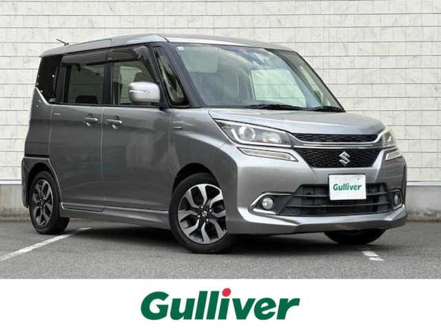 スズキ ソリオ バンディット HV MV 大阪府 2017(平29)年 4.4万km プレミアムシルバーメタリック ナビ/フルセグ/Bluetooth/CD/DVD/デュアルセンサーブレーキ/車線逸脱警報/クルーズコントロール/シートヒーター/片側パワースライドドア/ドライブレコーダー/ビルトインETC/純正アルミホイール/LEDヘッドライト/スマートキー