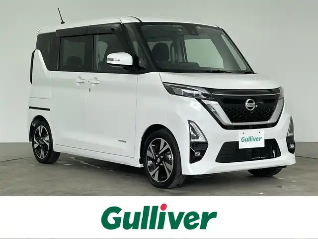 日産 ルークス HWS Gターボ プロパイロットED 大分県 2022(令4)年 1.7万km ホワイトパール プロパイロット/レーダークルーズコントロール/衝突軽減ブレーキ/レーンアシスト/オートハイビーム/純正ディスプレイオーディオ/（Bluetooth/carplay/AM/FM)/アラウンドビューモニター/ビルトインETC/前方ドライブレコーダー/両側パワースライドドア/オートライト/純正LEDヘッドライト/純正アルミホイール/スマートキープッシュスタート/保証書