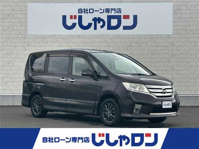 日産 セレナ ハイウェイスター Vエアロセレ 道北・旭川 2012(平24)年 13.9万km オーロラモーヴ (株)IDOMが運営する【じしゃロン旭川店】の自社ローン専用車両になります。こちらは現金またはオートローンご利用時の価格です。自社ローンご希望の方は別途その旨お申付け下さい/　/・純正ナビ（CD/DVD/HDD/SD/BT/フルセグ）/・バックカメラ/・ビルトインETC/・両側パワースライドドア/・フリップダウンモニター/・クルーズコントロール/・前後ドライブレコーダー/・フォグランプ/・スマートキー２個/・純正AWサマータイヤ積込 195/65R15/・取扱説明書