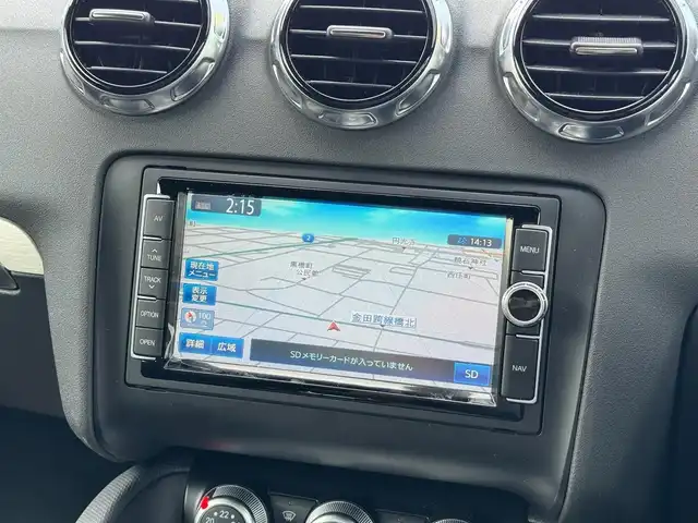 アウディ ＴＴクーペ 1．8 TFSI Sライン 滋賀県 2014(平26)年 3万km 白 純正メーカーナビ/　フルセグ Bluetooth CD DVD  ミュージックサーバー/ハーフレザーシート（黒）/ビルトインETC/純正HIDヘッドライト/フォグランプ/オートライト/純正18アルミ/純正フロアマット/スペアキー/電動格納ミラー/