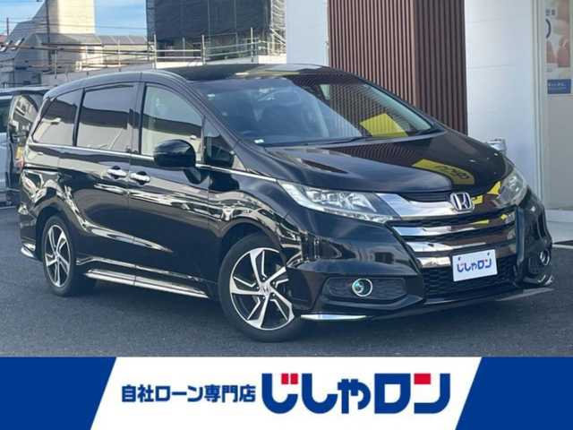 ホンダ オデッセイ アブソルート 埼玉県 2014(平26)年 13.5万km クリスタルブラックパール (株)IDOMが運営する【じしゃロン川越店】の自社ローン専用車両になります。/こちらは現金またはオートローンご利用時の価格です。/自社ローンご希望の方は別途その旨お申付け下さい/純正ＨＤＤナビ/（AM/FM/CD/DVD/BT)/バックカメラ　/ＥＴＣ　/フルセグＴＶ　/純正フロアマット　/両側パワースライドドア　/ハーフレザーシート　/オートライト　/パドルシフト　/ＬＥＤヘッドライト　/ウインカミラー　/ステアリングスイッチ