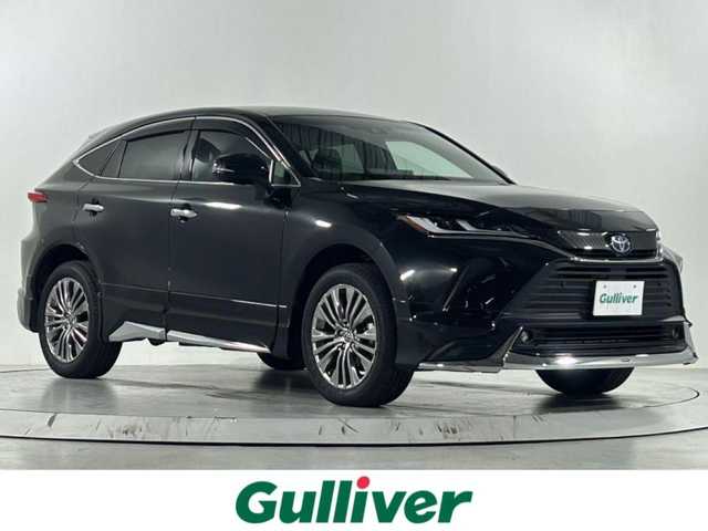 トヨタ ハリアー ハイブリッド Z 佐賀県 2023(令5)年 5.5万km プレシャスブラックパール 純正12.3インチナビ/（フルセグTV/BT/AppleCarPlay/AndroidAuto）/バックカメラ/衝突被害軽減システム/レーンキープアシスト/コーナーセンサー/モデリスタフルエアロ/デジタルインナーミラー/追従型クルーズコントロール/純正19インチアルミホイール/ＬＥＤヘッドライト/オートライト/フォグライト/ハーフレザーシート/パワーシート/パワーバックドア/純正フロアマット/ビルトイン2.0ETC/電動パーキングブレーキ/オートホールド/標識検知機能/盗難防止装置/横滑り防止装置