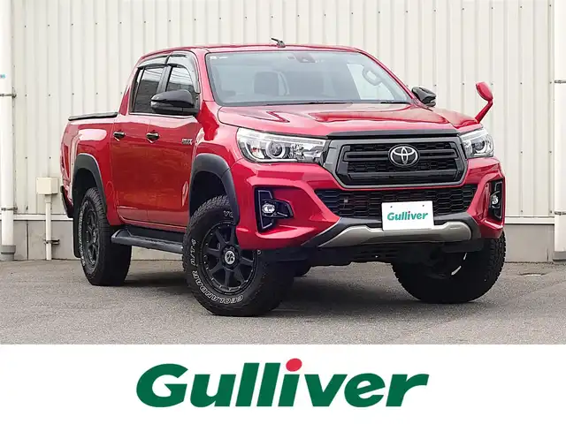 トヨタ ハイラックス Z ブラックラリーエディション 山形県 2019(令1)年 4.4万km クリムゾンスパークレッドM パートタイム4WD/衝突被害軽減システム/純正SDナビ/　　【CD DVD BT フルセグ MSV】/バックカメラ/クルーズコントロール/LEDオートヘッドライト/17インチアルミホイール/ドライブレコーダー/ステアリングスイッチ/MTモード付AT/IC付ターボ/電動格納ウィンカーミラー/フォグランプ/フロアマット/ドアバイザ―/スマートキー/ETC