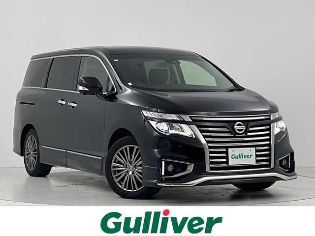 日産 エルグランド 250HWS S アーバンクロム 大阪府 2019(令1)年 2.3万km 黒 禁煙車/インテリジェントエマージェンシーブレーキ/　・車線逸脱防止支援システム/　・車線逸脱警報　LDA/　・踏み間違い衝突防止アシスト/　・進入禁止標識検知器/　・フロントバックソナー/純正メーカーOPナビ/　Bluetooth/フルセグ/CD/DVD/インテリジェントアラウンドビューモニター/バックカメラ/両側パワースライドドア/専用クロームメッキパーツ/クローム18インチアルミホイール/黒革キャプテンシート/ハーフレザーシート/LEDオートライト/フォグランプ/ハイビームアシスト/革巻きコンビステアリングホイール/スマートキー/ビルトインETC