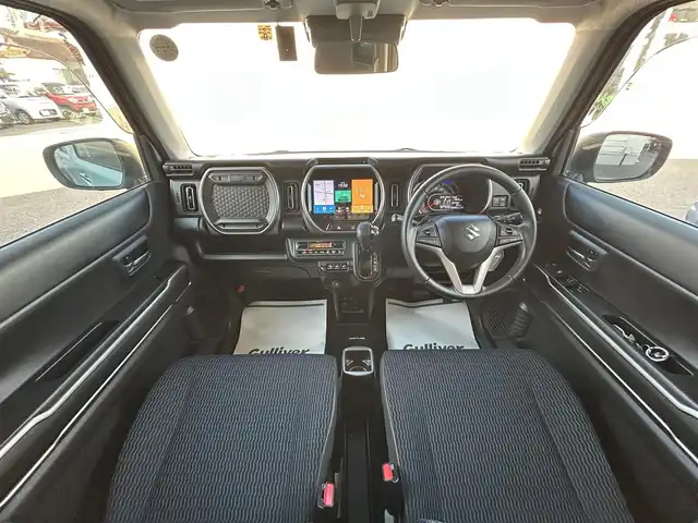 スズキ ハスラー Jスタイル Ⅱ ターボ 山形県 2022(令4)年 4.9万km オフブルーメタリック/ガンメタリック2トーンルーフ 禁煙車/ターボ/4WD/アダプティブクルーズコントロール/アイドリングストップ/デュアルカメラブレーキ/レーンキープアシスト/コーナーセンサー/車線逸脱警報/横滑り防止装置/盗難防止装置/LEDヘッドライト/オートライト/フロントフォグランプ/全周囲カメラ/ドライブレコーダー/シートヒーター（D/N）/純正フロアマット/純正ドアバイザー/保証書/取扱説明書