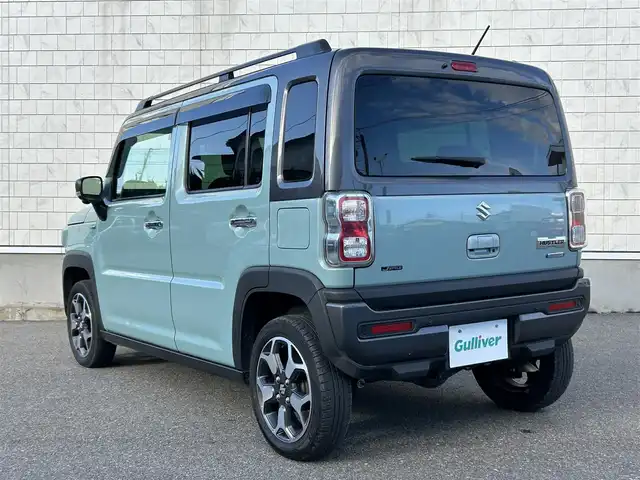 スズキ ハスラー Jスタイル Ⅱ ターボ 山形県 2022(令4)年 4.9万km オフブルーメタリック/ガンメタリック2トーンルーフ 禁煙車/ターボ/4WD/アダプティブクルーズコントロール/アイドリングストップ/デュアルカメラブレーキ/レーンキープアシスト/コーナーセンサー/車線逸脱警報/横滑り防止装置/盗難防止装置/LEDヘッドライト/オートライト/フロントフォグランプ/全周囲カメラ/ドライブレコーダー/シートヒーター（D/N）/純正フロアマット/純正ドアバイザー/保証書/取扱説明書