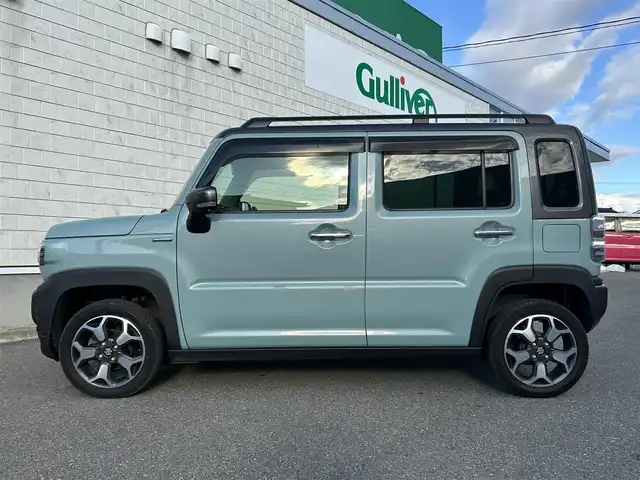 スズキ ハスラー Jスタイル Ⅱ ターボ 山形県 2022(令4)年 4.9万km オフブルーメタリック/ガンメタリック2トーンルーフ 禁煙車/ターボ/4WD/アダプティブクルーズコントロール/アイドリングストップ/デュアルカメラブレーキ/レーンキープアシスト/コーナーセンサー/車線逸脱警報/横滑り防止装置/盗難防止装置/LEDヘッドライト/オートライト/フロントフォグランプ/全周囲カメラ/ドライブレコーダー/シートヒーター（D/N）/純正フロアマット/純正ドアバイザー/保証書/取扱説明書