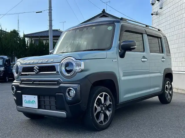 スズキ ハスラー Jスタイル Ⅱ ターボ 山形県 2022(令4)年 4.9万km オフブルーメタリック/ガンメタリック2トーンルーフ 禁煙車/ターボ/4WD/アダプティブクルーズコントロール/アイドリングストップ/デュアルカメラブレーキ/レーンキープアシスト/コーナーセンサー/車線逸脱警報/横滑り防止装置/盗難防止装置/LEDヘッドライト/オートライト/フロントフォグランプ/全周囲カメラ/ドライブレコーダー/シートヒーター（D/N）/純正フロアマット/純正ドアバイザー/保証書/取扱説明書