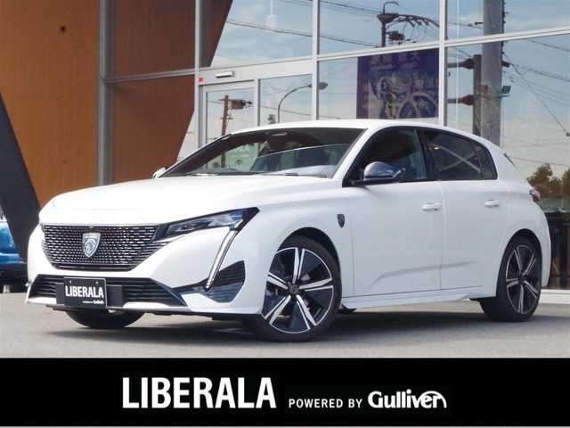 プジョー プジョー ３０８ GT ブルーHDi 岐阜県 2023(令5)年 1.7万km 白 ACC/レーンキープアシスト/パーキングセンサー/バックカメラ/フロントカメラ/360度カメラ/純正ディスプレイオーディオ（ナビ機能付き）/電動リアゲート/D席パワーシート/シートヒーター/ステアリングヒーター/ハーフレザーシート