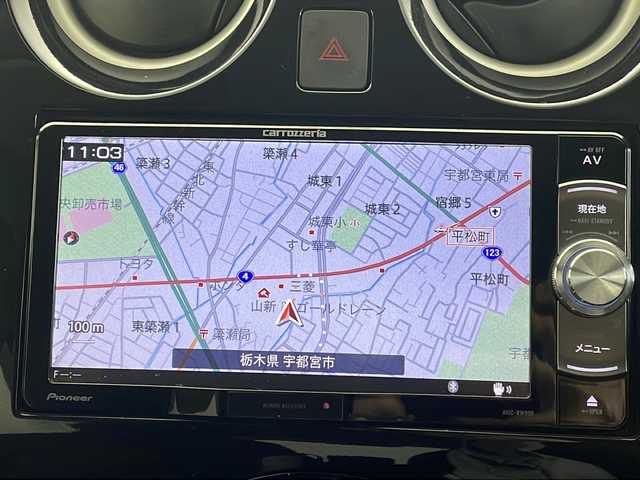 日産 ノート e－パワー X 栃木県 2016(平28)年 6.5万km オリーブグリーン e-POWER/純正７インチナビ/（CD/DVD/FM/AM/BT)/バックカメラ/衝突被害軽減装置/レーンキープアシスト/横滑り防止装置/ETC/電動格納ミラー/ウインカーミラー/オートエアコン/スマートキー/プッシュスタート/ドアバイザー/LEDライト