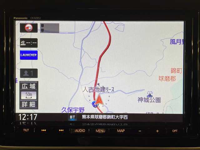 スズキ スペーシア ギア HYBRID XZターボ 熊本県 2020(令2)年 5.7万km クールカーキパールメタリック/ガンメタリック2トーン 純正SDナビ（ラジオ、フルセグ、BT、CD、DVD）/全方位カメラ/ETC/前後ドライブレコーダー/クルーズコントロール/パドルシフト/前後コーナーセンサー/シートヒーター/レーンキープ/衝突被害軽減ブレーキ/横滑り防止/ステアリングリモコン/オートハイビーム/オートライト/・LEDヘッドライト/・フォグランプ/両側パワースライドドア/純正フロアマット/ルーフレール