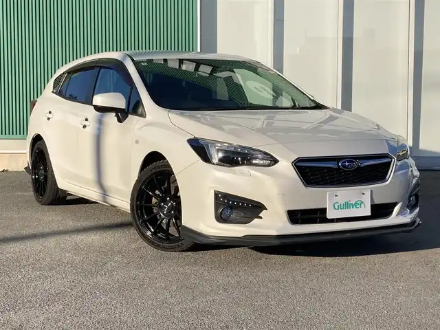 スバル インプレッサ スポーツ 1．6i－Lアイサイト 福岡県 2018(平30)年 7.7万km クリスタルホワイトP 純正8型ナビ/フルセグTV/バックカメラ/純正ドライブレコーダー/全車速追従機能付クルーズコントロール/アイサイトコアテクノロジー/・衝突被害軽減ブレーキ/・後退時自動ブレーキ/・車線逸脱防止支援/・前後誤発進抑制/純正OPステアリング連動LEDヘッドランプ/純正OP革巻きステアリング/パドルシフト/STIエアロ(F/R)/社外18インチアルミホイール/スマートキー/プッシュエンジンスタート/禁煙車