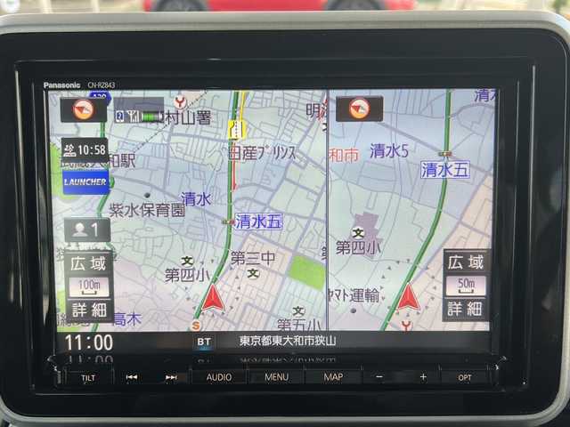 スズキ スペーシア ギア HYBRID XZターボ 大分県 2019(令1)年 6.6万km ピュアホワイトP 純正ナビ/Bluetooth接続可、フルセグTV、CD、DVD再生機能有/ドライブレコーダー/ビルトインETC/バックカメラ/両側パワースライド/シートヒーター/クルーズコントロール/パドルシフト/MTモード付AT/レーンキープアシスト/コーナーセンサー前後/横滑り防止装置/オートライト/衝突被害軽減システム/盗難防止装置/ルーフレール/純正フロアマット/純正アルミホイール/WAC/アイドリングストップ/LEDヘッドライト/Wエアバッグ/スマートキー